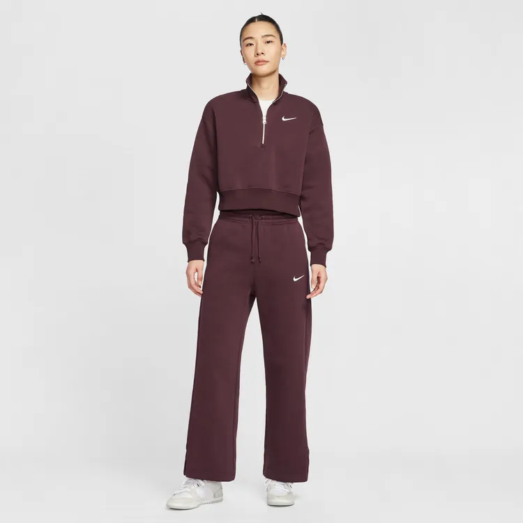 NIKE耐克女子AS W NSW PHNX FLC QZ CROP卫衣DQ5768-652
