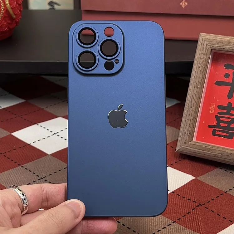 苹果15超薄防摔手机壳适用苹果16镜头膜15/14/13/12磨砂裸机手感