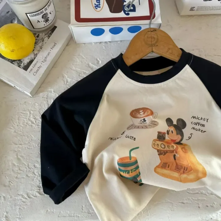 儿童t恤春款打底衫男童长袖韩版宽松女童上衣春款童装长袖童装潮