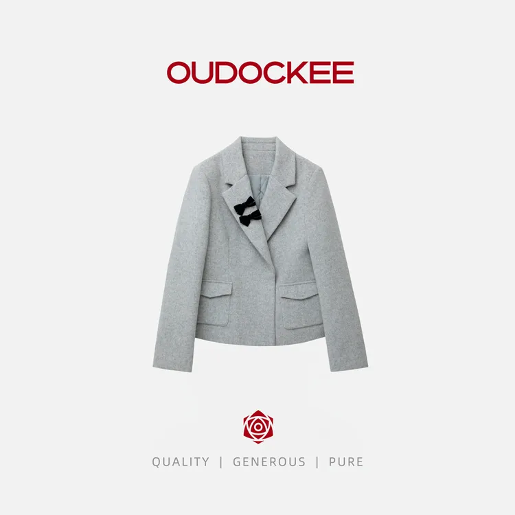 OUDOCKEE 鸥鸥【灰公主】韩系新款重工高级感休闲西装 JACX805T