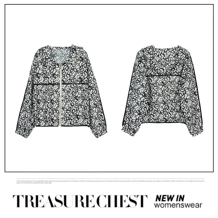 乔儿定制【人面桃花】防紫外线速干新款防晒服女花色防晒衣薄