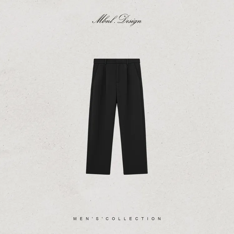MBNL-F「Tissu.Chic」秦磊男装羊毛定织立体褶裥休闲裤LL-SKZ2089