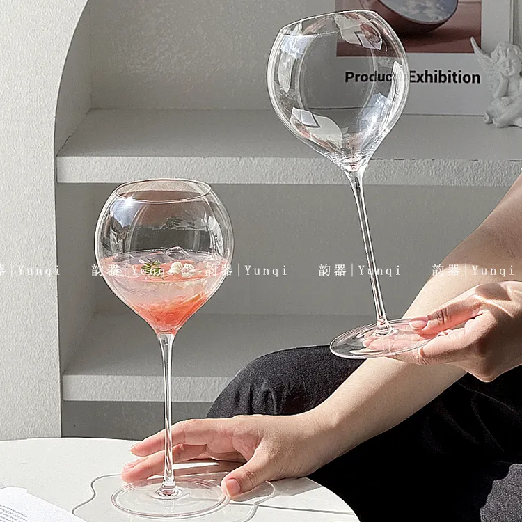 韵器ins玻璃酒杯鸡尾酒香槟杯长相思高脚杯红酒果酒杯家用高级感