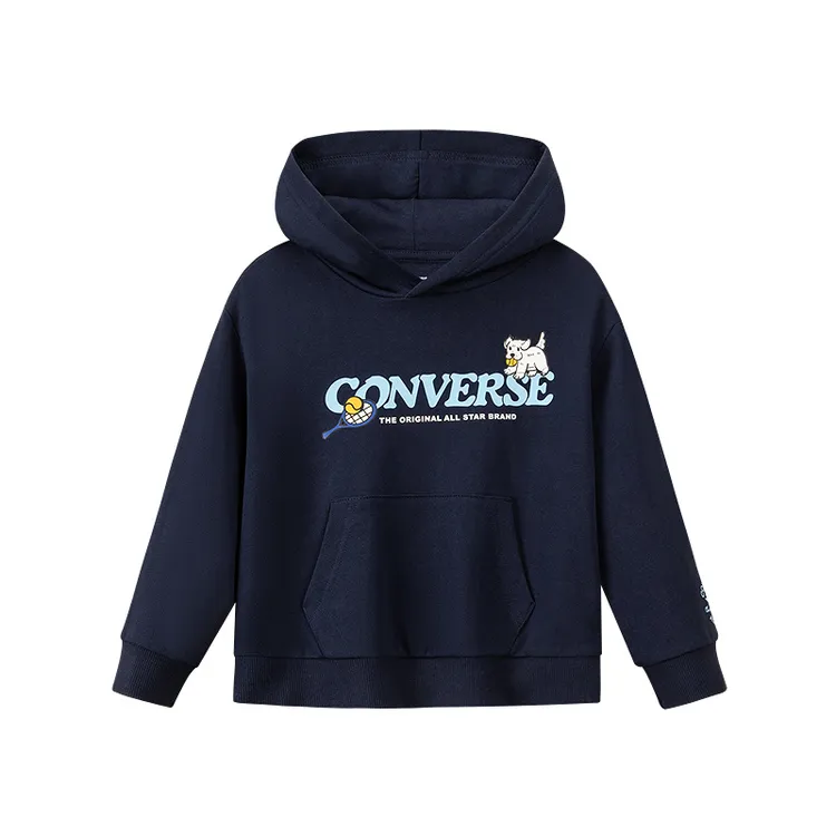 Converse匡威儿童童装卫衣冬季新款连帽上衣打底衫中大童保暖J983