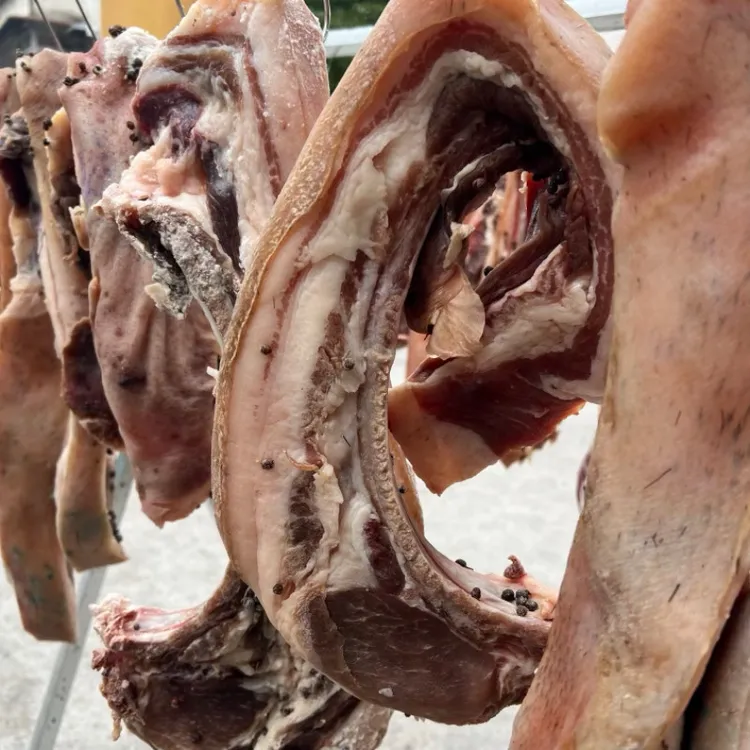 湖北特产红安农家风干腊肉传统腌制土猪腊肉黑猪腊肉年货