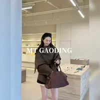 MT GAODING 双面呢大衣围巾披肩中长款毛羊毛大衣