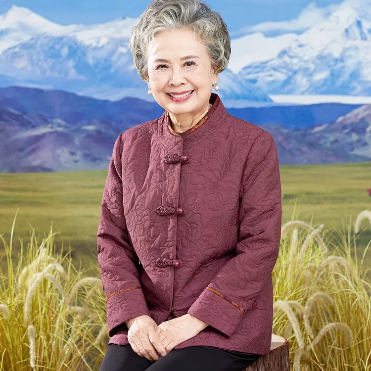 老年人秋装女唐装外套婆婆妈妈春秋天宽松新中式国风上衣奶奶衣服
