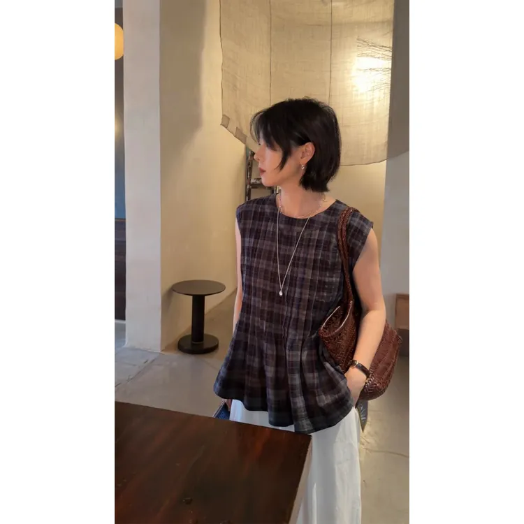 苏安家|“格纹小衫”打揽工艺超复杂 全来区分高精工艺飞飞袖小衫