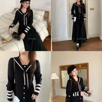 现货0096X大婉酱肉肉微胖定制【柔织暖意】慵懒海军领前领绑带毛衣