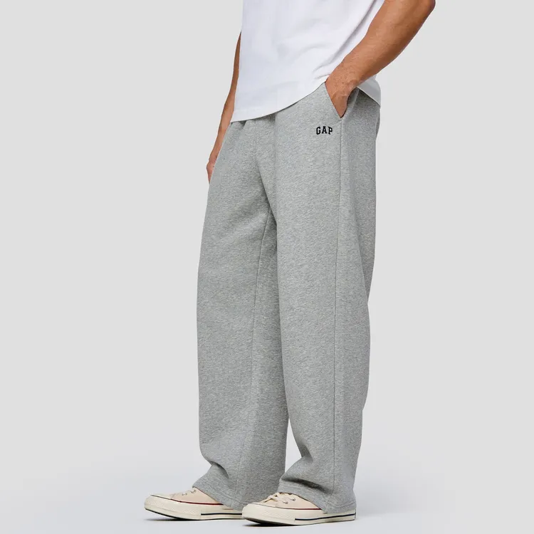 Gap男装2025秋季新款刺绣logo松紧腰抓绒宽松卫裤运动DR 786440