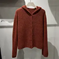 【ATAYI】25-112#针织薄款常规款连帽宽松型衫毛衣长袖女士帽衫