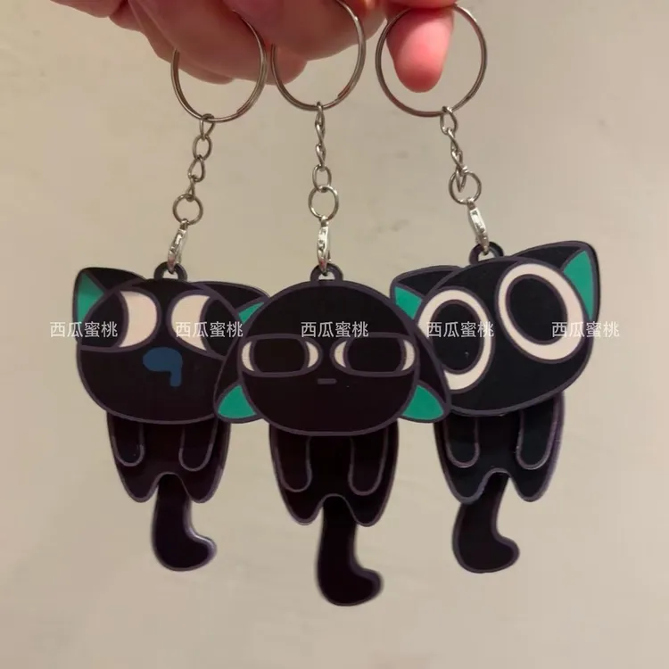 新款罗小黑战记2周边罗小黑可爱亚克力瑶瑶钥匙扣挂件装饰收藏ins