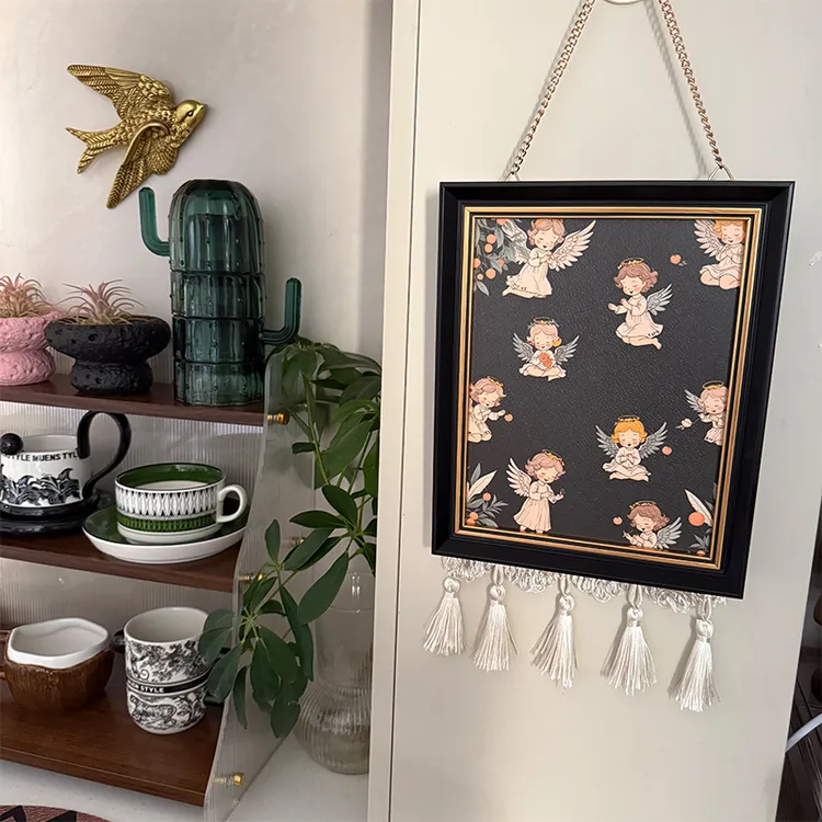 黑夜里的天使法式复古趣味创意插画流苏挂画小众向往光已申请版权