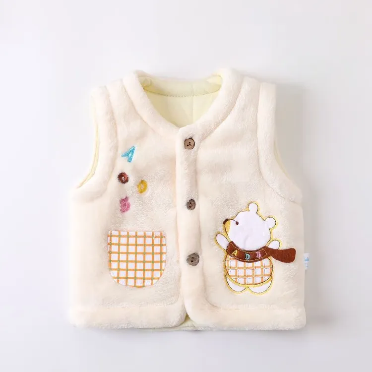 婴儿马甲春秋加厚加绒新生儿保暖坎肩外穿马夹宝宝背心马甲秋冬款
