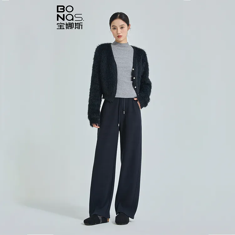 【丹丹专属】宝娜斯秋冬弯刀裤2025高腰显瘦姐妹裤 82782