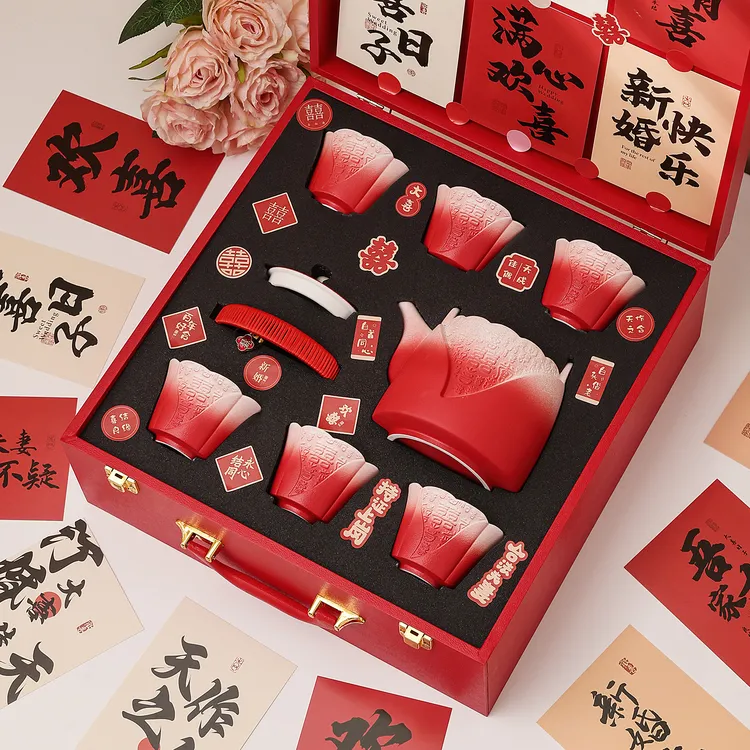 结婚订婚送新人送闺蜜礼品送新娘实用茶具茶杯套装备婚
