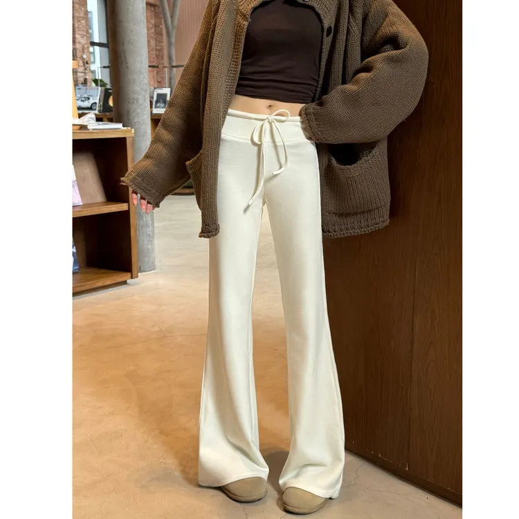 【升级2.0/超模微喇裤】 lu系升级2.0版超模裤磨毛加绒显瘦休闲裤sy