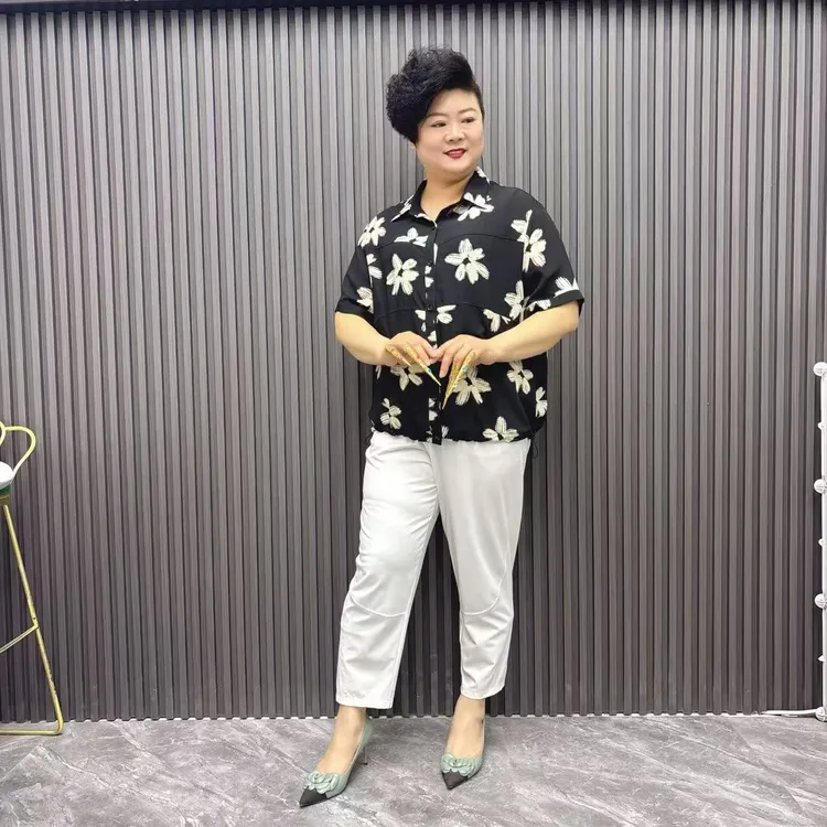 肥大码加大加肥夏季休闲短袖88A150款