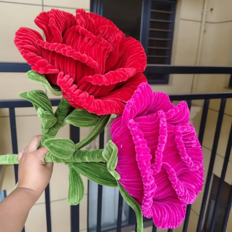 扭扭棒手工编织玫瑰成品花束教师节七夕情人节礼物