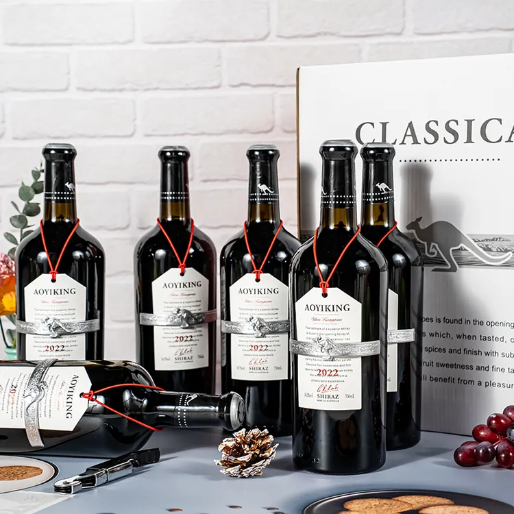 【原瓶原箱】澳邑王西拉银袋鼠干红葡萄酒 750ml *6支装