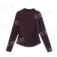 衣姐家【两穿时装打底】半高领抽褶收腰显瘦气质长袖T恤女FN-732