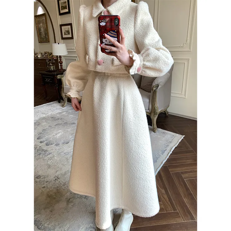 现货【一生罗曼】法式秋冬新款温柔气质显瘦半身裙女B1353