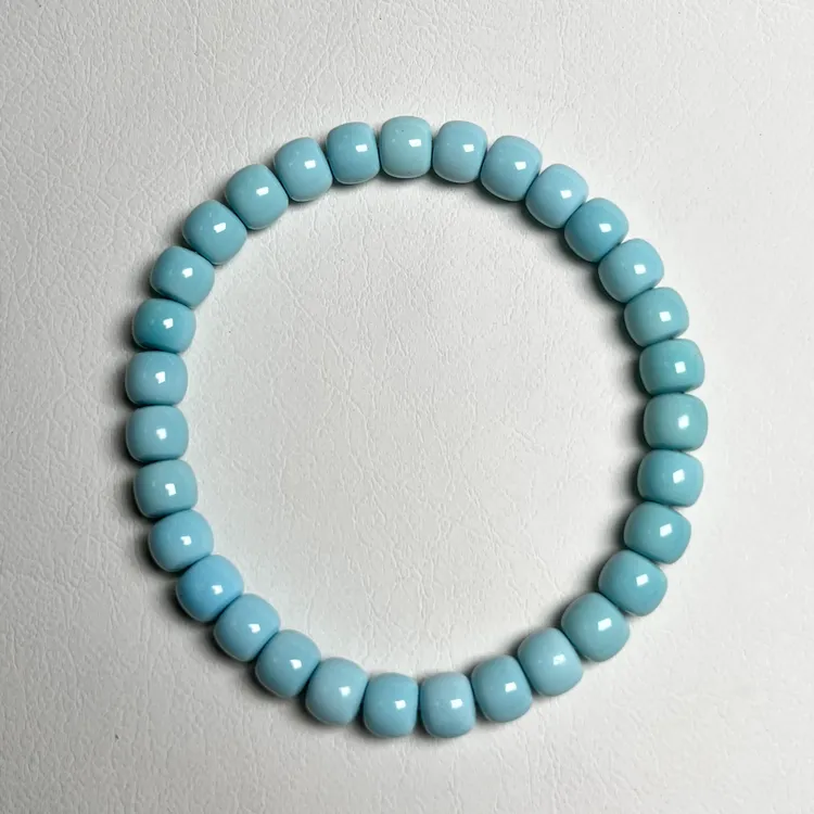 精品绿松石手串天然高瓷高蓝（直径6.6mm）