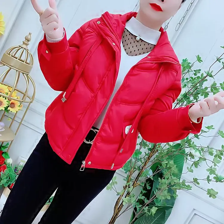 秋冬新款时尚短款棉服女小个子立领加厚保暖棉袄棉衣洋气百搭外套