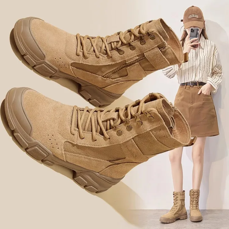 百搭厚底英伦风ins韩版秋冬春秋休闲单靴|奚小西新款帆布镂空粗跟