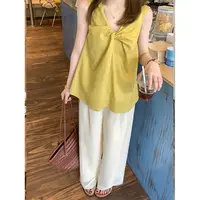 FUGUI RICH小个子网纱休闲裤女夏季新款透气法式长裤26251XXK9583