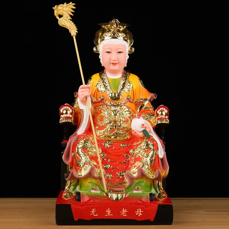 无声老母树脂神像白发老母八卦老母十二圣母无生家用供奉道家摆件