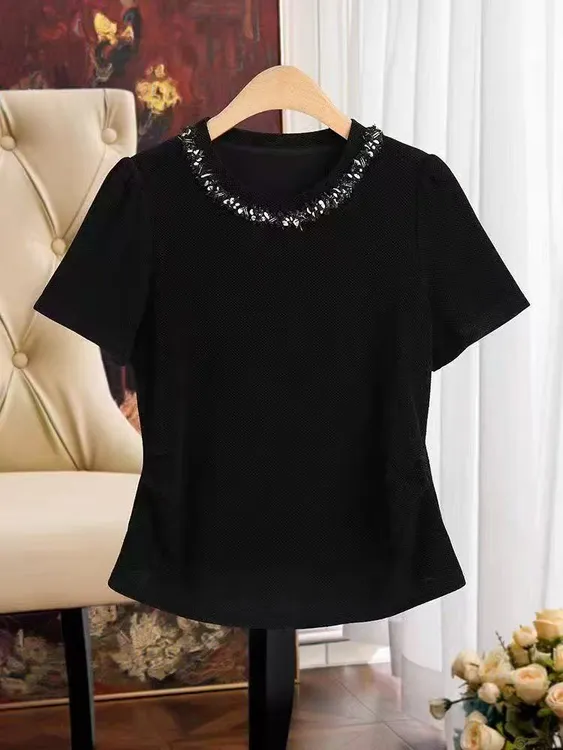 623款时尚重工领钻半袖-JP