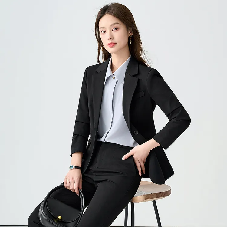 单件/套装春秋季通勤西装正装女士商务休闲职业正装修身长袖西服