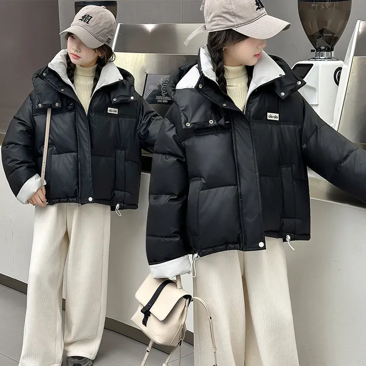 女童外套休闲新款面包服中大童棉袄加厚时尚棉袄百搭上衣短款夹克