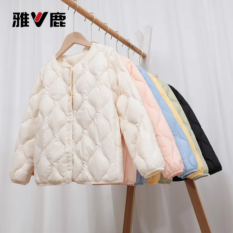 雅鹿新款儿童轻薄薄款羽绒服洋气内胆青少年大童学生校服轻羽绒