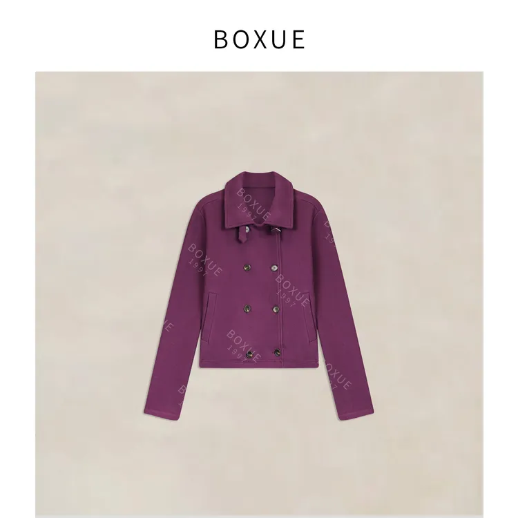 BOXUE“心愿”2025秋冬极简百搭双排扣设计轻奢 外套#251201W1111