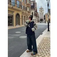 舟舟【摇粒绒加绒厚外套】宽松型长袖立领休闲加绒设计感气质