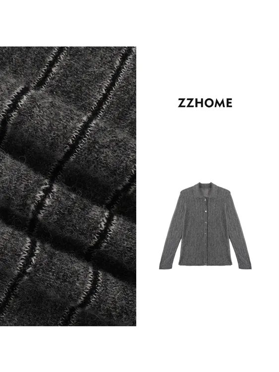 ZOZO HOME ｜秩序美学冷经纬条纹微透视精织上衣q171646p
