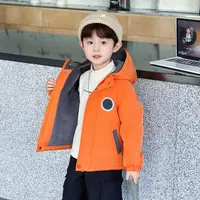 男童加绒加厚外套秋冬款儿童冬装派克服2025新款男孩冬季保暖衣服