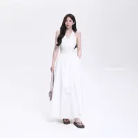 舒胡蕾 窈窕淑女 高定走秀蕾丝拼接法式浪漫长款连衣裙