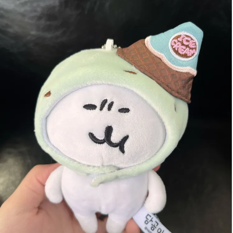 夏日冰淇淋头套自嘲熊娃衣钥匙扣毛绒挂件马来熊棉花自嘲熊挂件