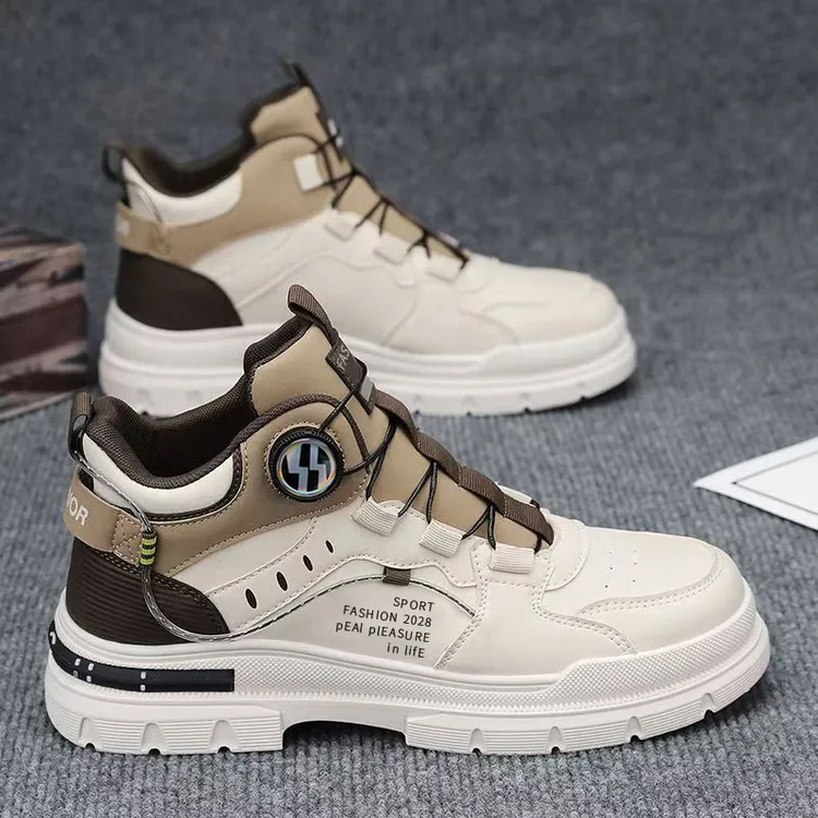 NEW BAILUNLP/新百伦领跑2025新款男高帮秋季防水防滑增高工装靴