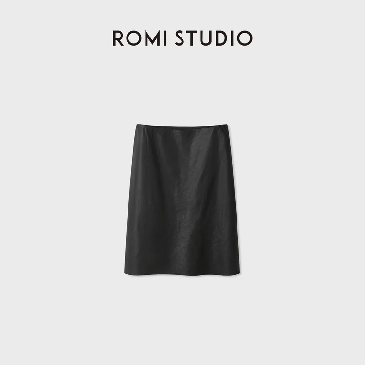 ROMI STUDIO英国进口超薄0.4厚度羊皮裙轻盈微A皮半裙 RWDRXG3320