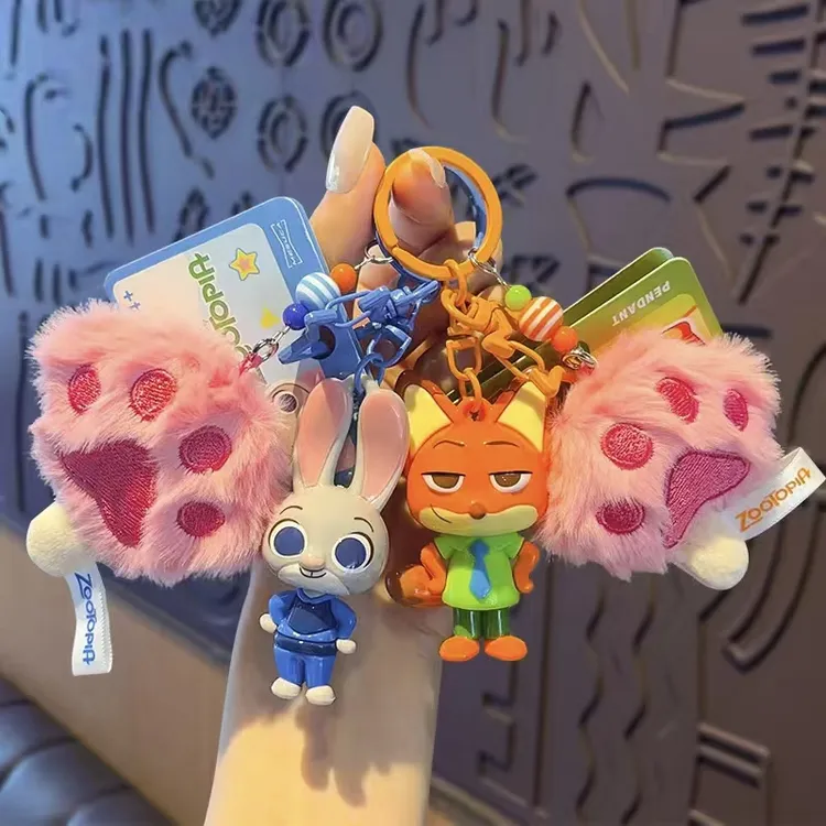 正版疯狂动物城钥匙扣卡通朱迪尼克动漫周边书包挂件创意