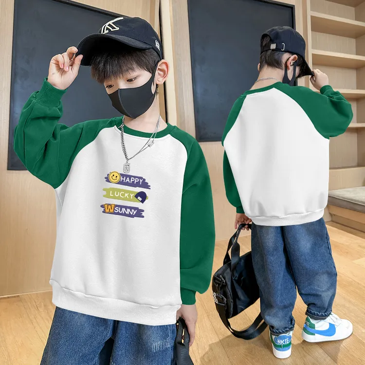 男童卫衣春秋包领插色2025新款洋气儿童秋季衣服中小童上衣打底衫