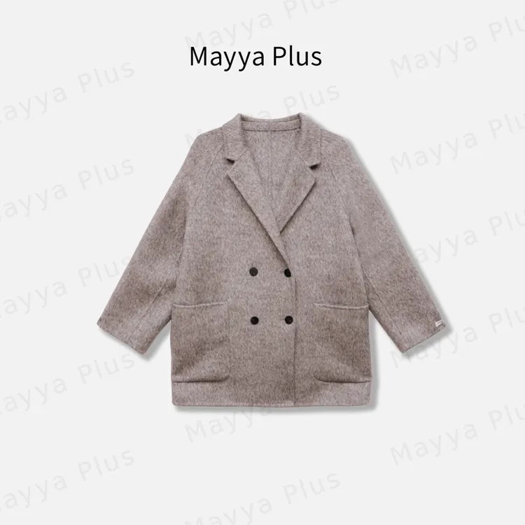 【收藏大衣】Mayya Plus麦芽定制100%绵羊毛双面呢大衣外套32537600