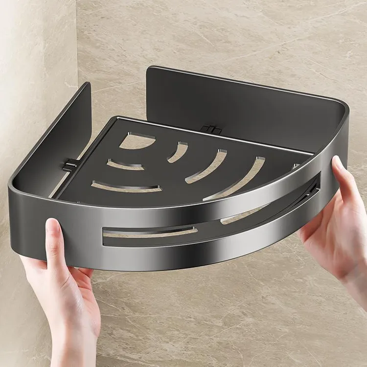 九牧王适配化妆室浴室三角置物架子免打孔壁挂厕所洗手间洗漱台不