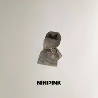 Ninipink庄不腻自制【时髦感】韩系条纹围巾软糯极简保暖围脖561