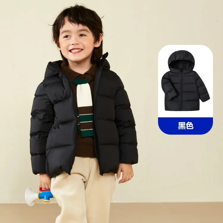 迷你巴拉鹅绒服男女童宝宝三防抗油污羽绒服秋冬季保暖外套亲子