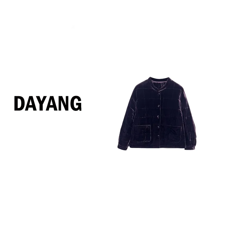 【DAYANG】葡萄紫 轻盈保暖两不误丝绒冬季御寒外套